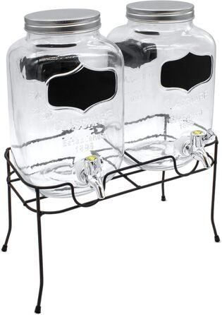 Набор диспенсеров для напитков 2 стеклянных по 4 л Spetebo