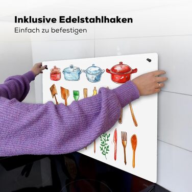 Фартух для плити, кухонний фартух, вініл, 78x52 см, декор для кухні, облицювання стіни, кришка плити - сіро-чорна (кухня - креслення, 52,7Д x 91,6Ш см)