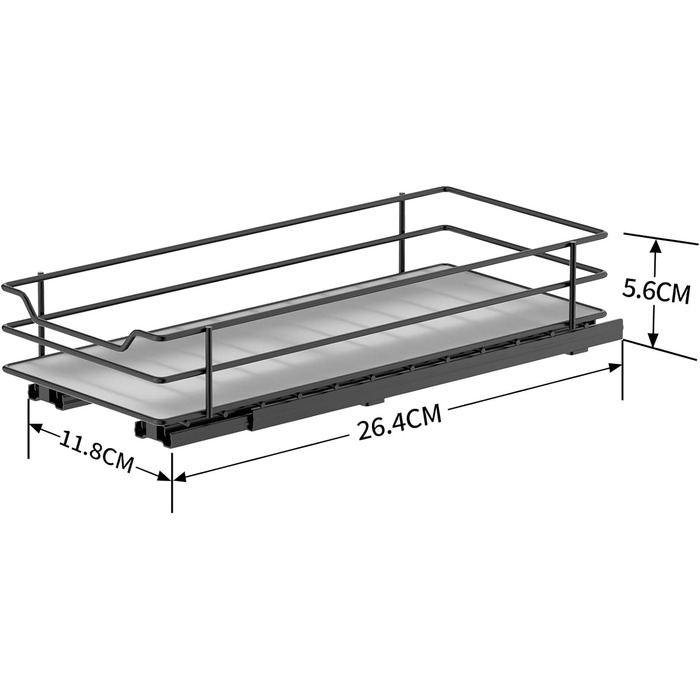 Полка для специй, выдвижная 11,8 x 26,4 x 5,6 см Vialex