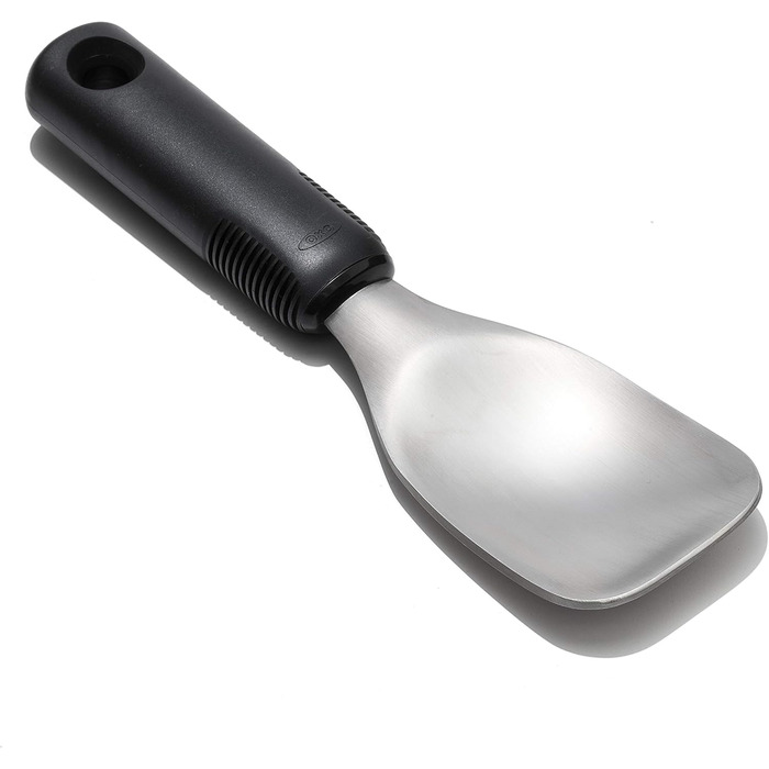 Ергономічна ложка для морозива OXO Good Grips з ежектором нержавіюча сталь 11,7 x 26,7 см, курок (лопатка, чорний)