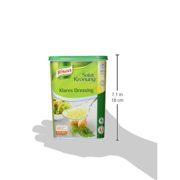 Заправка для салату Knorr Art (Легко готується заправка для салату, універсальний соус для салату) 1 упаковка (1 x 1 кг) (Прозора, 1 кг (1 упаковка))