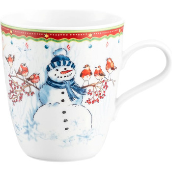 Рождественская кружка с ручкой 400 мл Снеговик, фарфор Seltmann Weiden