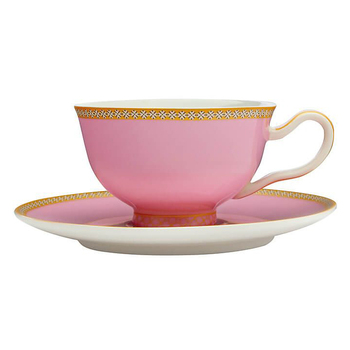 Чашка з блюдцем Maxwell Williams Teas & C's Kasbah Hot Pink, фарфор, 200 мл