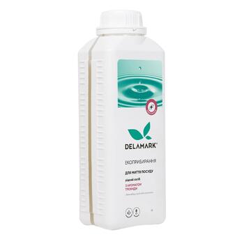 Средство для мытья посуды с эфирным маслом розы 1 л Delamark