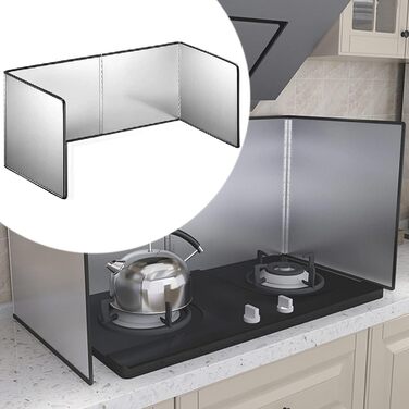 Захист від бризок з нержавіючої сталі, складний захист від бризок, кухонна пластина від бризок, дефлектор масляних випарів, захист від бризок на кухонній плиті, кухонна пластина від бризок, захист для плити для приготування їжі, смаження та підтримки чист