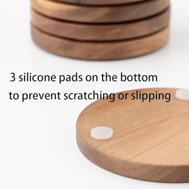 Підставки під склянки з акації 6 шт WLWNWFT