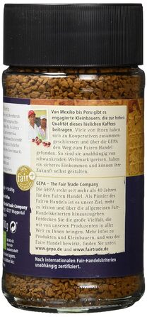 Органический растворимый кофе 100 г Cafe Benita GEPA