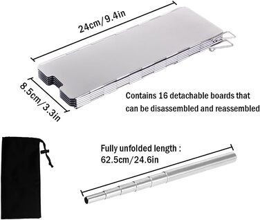 Складаний алюмінієвий вітровий екран для кемпінгових плит Anlising