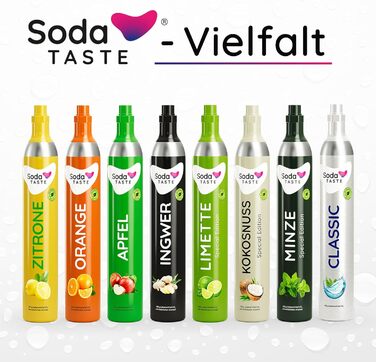 Набор для газирования воды, 4 предмета, классик + яблоко, светло-зеленый Mysoda Woody SodaTASTE