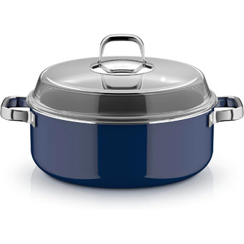 Жаровня 6 л зі скляною кришкою 24 см Tim Raue Edition, синій Fusiontec Mineral Pro WMF