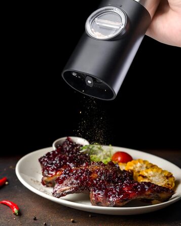 Набір із 2 електричних млинів солі та перцю на підставці, сріблястий/чорний Cokunst