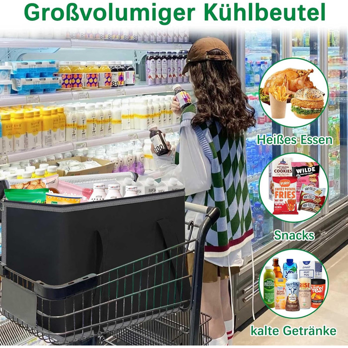 Велика термосумка 30 л чорна DSDCDJ