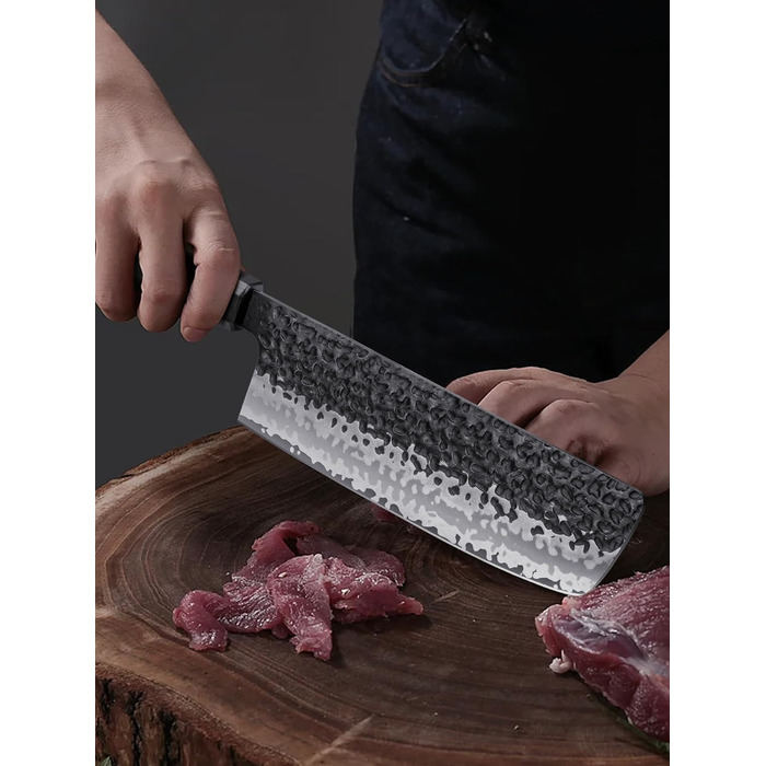 Ніж HOSHANHO Santoku Кухонний ніж ручного кування, ніж Сантоку Гостре лезо 18 см Кухонний ніж з японської серцевини VG10 Ніж для кухарів з ергономічною ручкою Подарункова коробка (ніж для кухарів Nakiri 18 см)