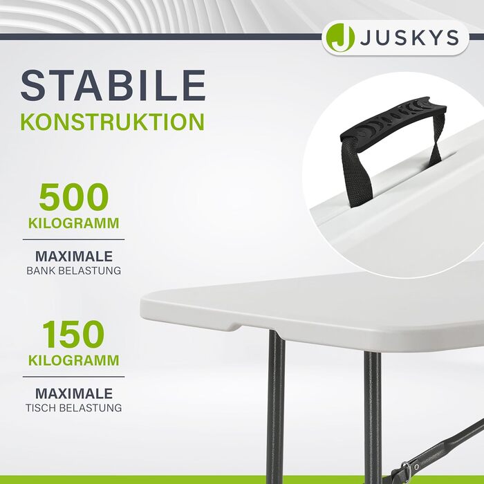 Набор со стола и 2 скамейки для отдыха Juskys