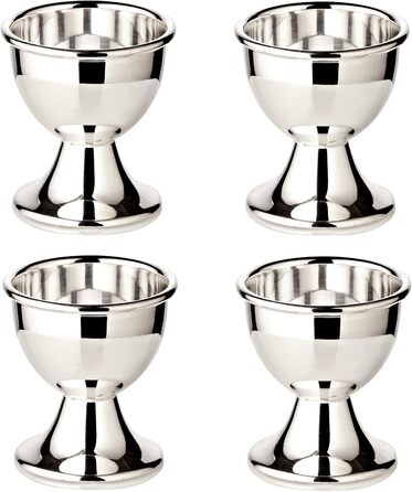 Підставки для яєць EDZARD Classo (висота 5 см), сильно посріблені, класична форма, срібні підставки для яєць на сніданок, пасхальні, для сніданку (2 шт.) (4 шт.)