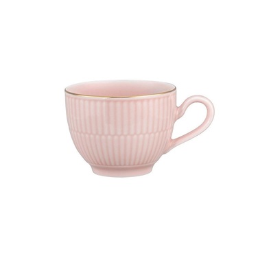 Чашка для кофе 0,25 л, розовая с золотистым ободком Amina Rose Goldrand Seltmann Weiden