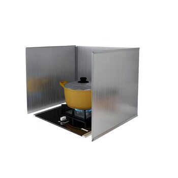 Кухонний фартух, складана стінка, захист від бризок, масляний бар&39єр, плита, складаний, нержавіюча сталь, жироварка, кухонний фартух (45x45x45 см)