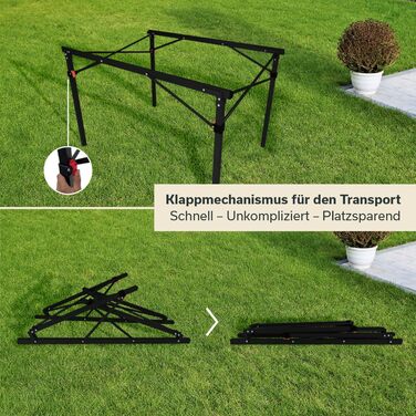 Алюминиевый раскладной стол 107 х 70 х 70 см Skandika