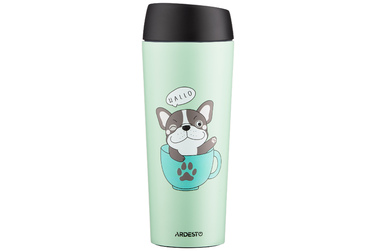 ARDESTO Thermal Mug Coffee time Frenchie 450 мл, нержавеющая сталь, зеленый