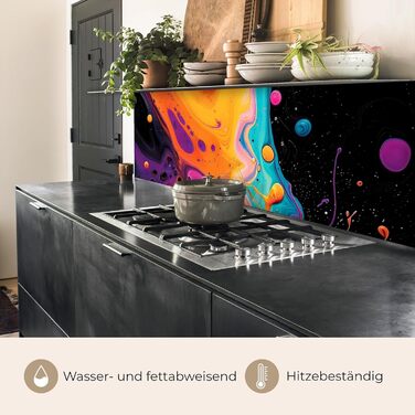 Кухонний фартух 60x80 см Самоклеючий захисний щиток для кухонної стіни Кухонний фартух Кухонні фасади Кухонні фартухи Кухонна стіна Вода - Пейзаж - (Барвистий - Кольоровий, 80 x 300 см)