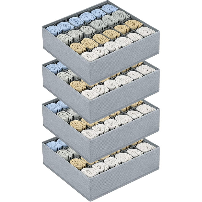 Органайзер для одягу на 24 відділення, набір 4 предмети, сірий Homsorout