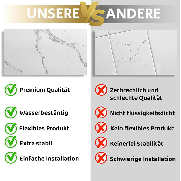 Стінові панелі AS Country Stone під мармур 60x120 см ПВХ-облицювання стіни з пластикових панелей для кухні, ванної кімнати тощо Панель кухонного фартуха (, Лофт)