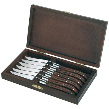 Набір ножів для стейку Amefa ROYAL STEAK, коричневі ручки, 6 шт.