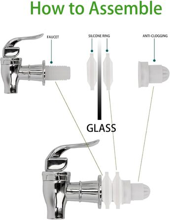 Диспенсер для напитков стеклянный с краном 2 шт по 4 л Hiziwimi