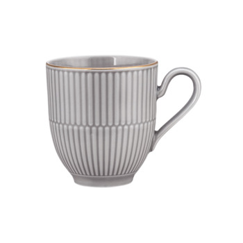 Кружка с ручкой 0,35 л, серая с золотистым ободком Amina Silbergrau Goldrand Seltmann Weiden