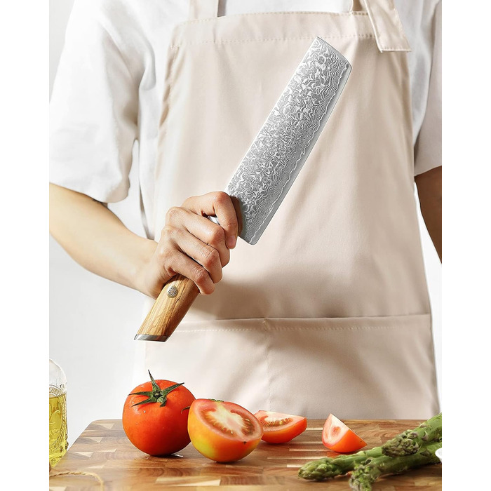 Поварской нож накири 18,2 см, дамасская сталь XINZUO