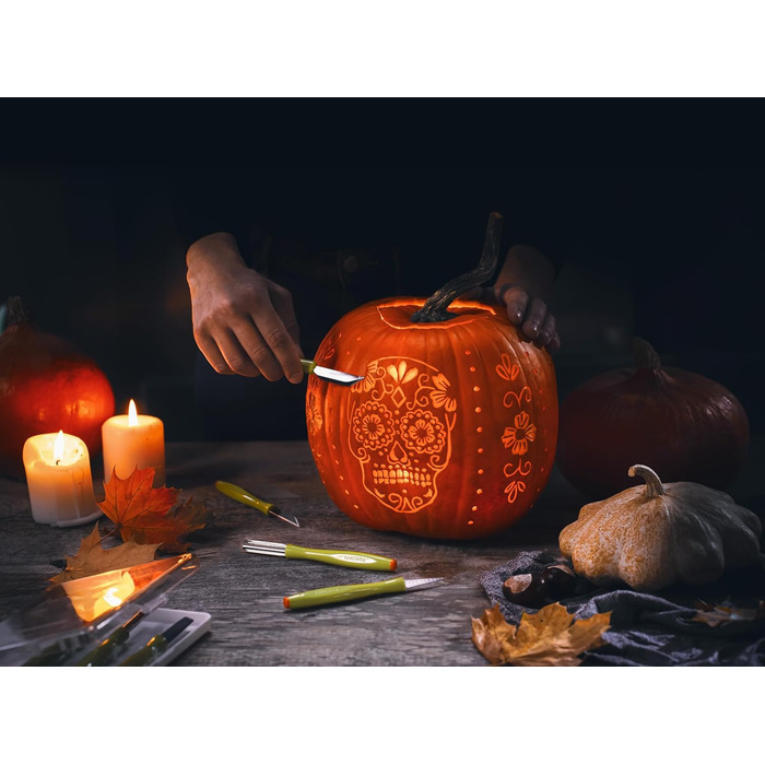 Набор ножей для карвинга (3 предмета) для креативного оформления фруктов, овощей и сыра вырезание, декорирование, сервировка и гарнировка. Нескользящая ручка, лезвия из нержавеющей стали.