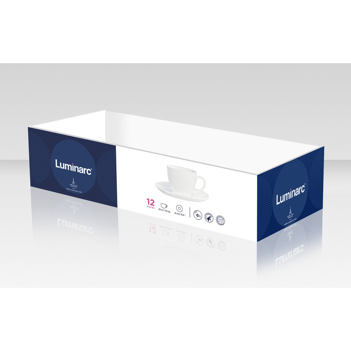 Сервиз чайный LUMINARC CARINE WHITE, 12 предметов (6535797)