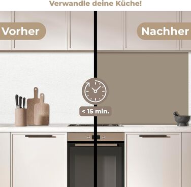 Кухонний фартух 60x250 см, самоклеючий фартух, кухонний фартух, кухонний фасад, самоклеючі кухонні фартухи - Осінь (кольори - Бежевий, 80 x 100 см)