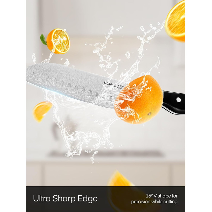 Набор кухонных ножей с самозаточным блоком FOHERE