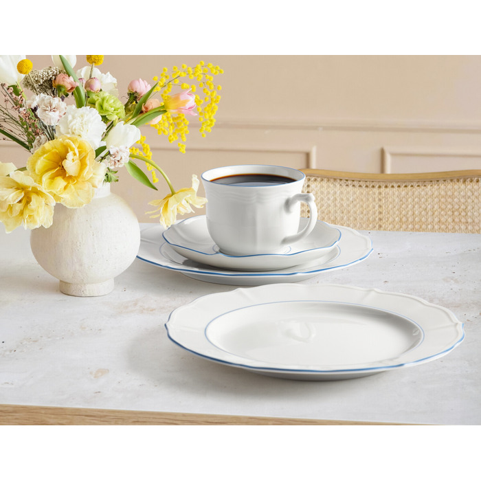 Кавовий сервіз на 6 персон, 18 предметів, Sonate Blue Lines Seltmann Weiden