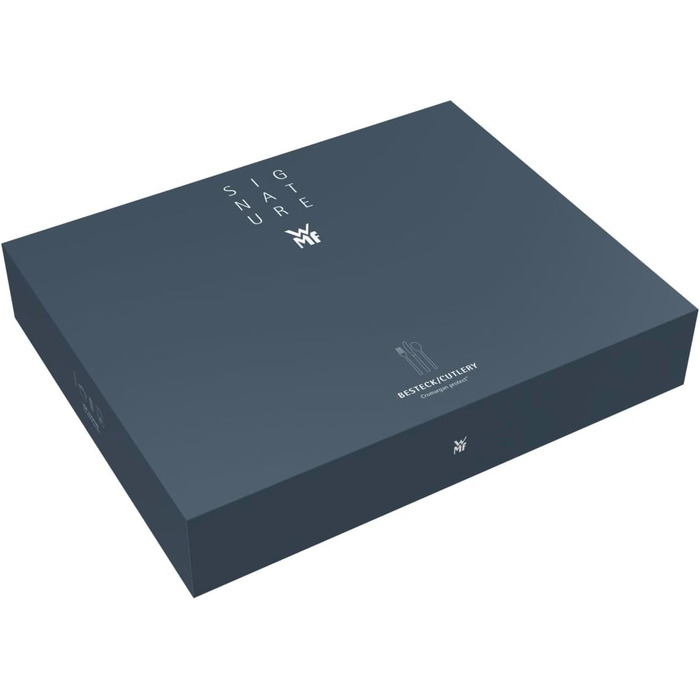 Набір столових приборів WMF Sentic для 12 осіб, 66 предметів посуду, ергономічний, захист Cromargan, можна мити в посудомийній машині, ковані обідні ножі, коробка для столових приборів 1270006341