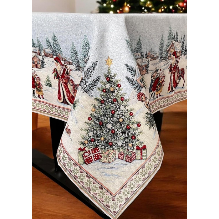Скатертина на Різдво та Новий рік 140 x 140 см Home of Christmas
