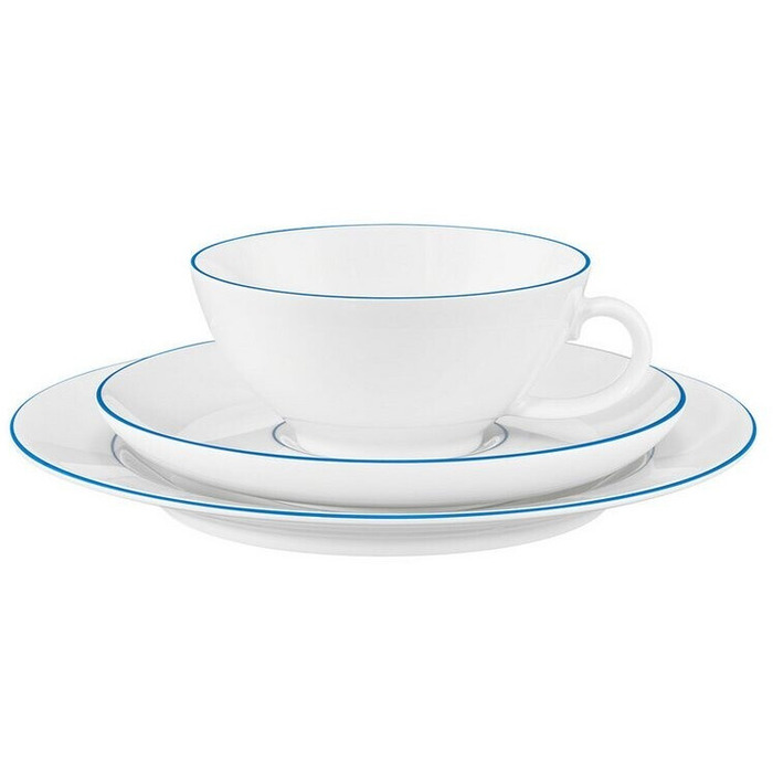 Чайний сервіз на 6 персон, 18 предметів, Sonata Blue Lines Seltmann Weiden