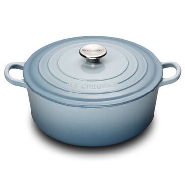 Кастрюля / жаровня с крышкой, 24 см, светло-голубая Le Creuset