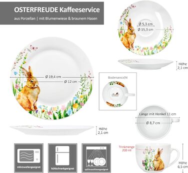 Кавовий набір 18 предметів у весняному стилі MamboCat