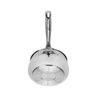 Ківш Fissman ABSOLUTE PRO 18x9 см / 2,2 л зі скляною кришкою нержавіюча сталь (5545)