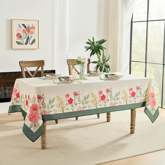 Весняна скатертина з квітковим візерунком 240 x 140 см FIBORIA