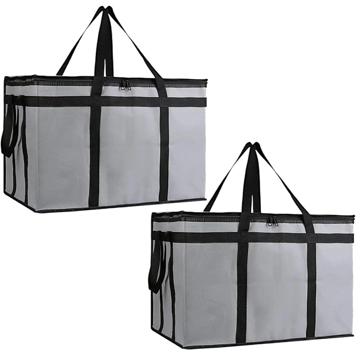 Складні, ізольовані сумки-холодильники з шарами, чудово зберігають тепло для кемпінгу та пікніків, водонепроникна сумка-холодильник для кемпінгу (сіра), 2