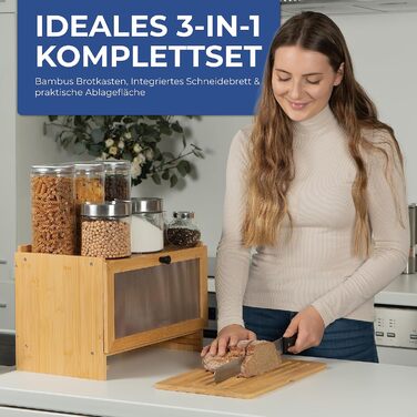 Хлібниця з обробною дошкою 40 x 26 x 23 см Vialex