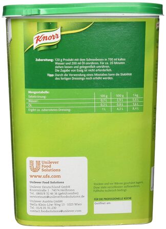 Заправка для салату Knorr Art (Легко готується, універсальна заправка для салату) 1 упаковка (1 x 1 кг) (Трави, 1 кг (1 упаковка))