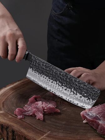 Ніж HOSHANHO Santoku Кухонний ніж ручного кування, ніж Сантоку Гостре лезо 18 см Кухонний ніж з японської серцевини VG10 Ніж для кухарів з ергономічною ручкою Подарункова коробка (ніж для кухарів Nakiri 18 см)