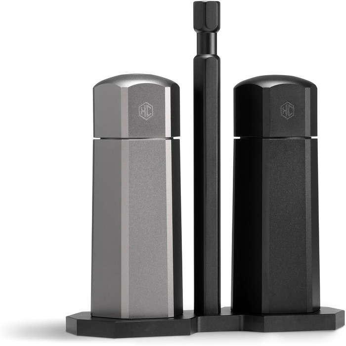 Набор мельниц для соли и перца с держателем HexClad