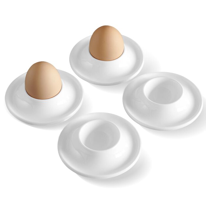 Керамічні підставки для яєць Cinf у горошок, подарунковий набір із 4 порцелянових підставок для сніданку та приготування їжі, міцні, легко миються, багаторазові (підставки для яєць, упаковка з 4 шт. )