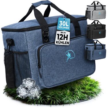 Термосумка для кемпинга 30 л синяя Obics