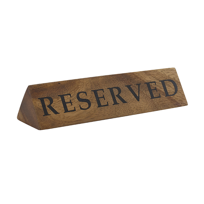 Табличка настільна "Reserved" 15*4*h 3 см, дерев'яна, Acacia Wood, Genware